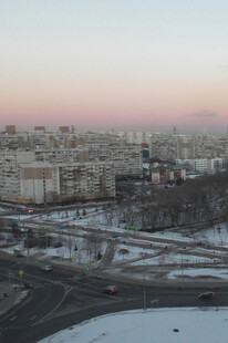冬日城市景观俯瞰