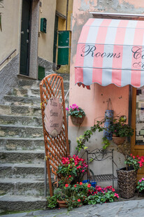 浪漫街角的花卉装饰小店