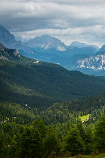 山峦葱郁的壮美自然景观