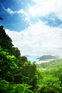 山林间的碧海蓝天美景