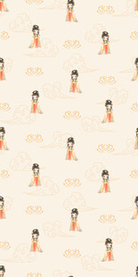 卡通人物重复图案背景