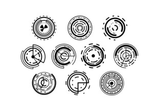 复古风圆形徽章设计元素