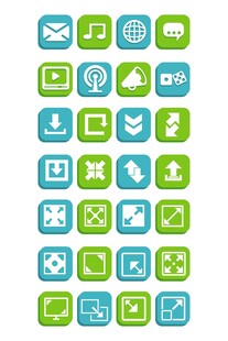多彩鼠标操作交互图标集合