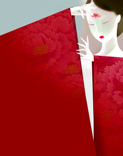 女性  插画 矢量  古典