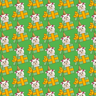 小羊绿色包装盒背景图案