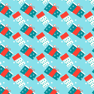 圣诞礼盒矢量图案背景