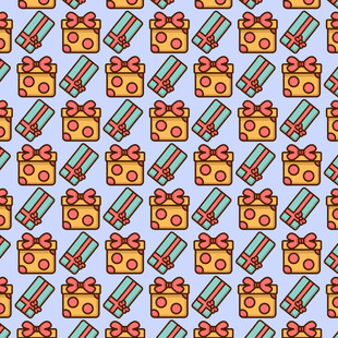 多彩礼盒矢量图案背景