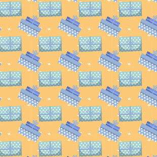 蓝色礼盒矢量图案背景