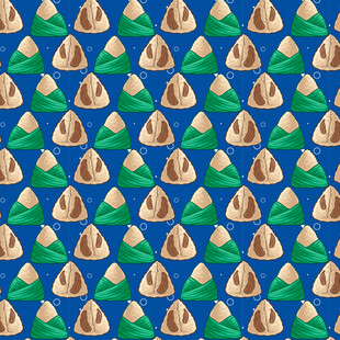蓝色背景粽子图案纹理