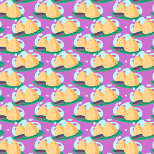 紫色背景粽子图案背景