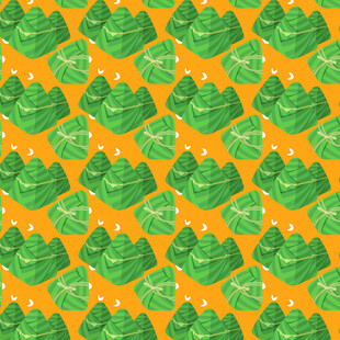 橙色背景粽子图案背景