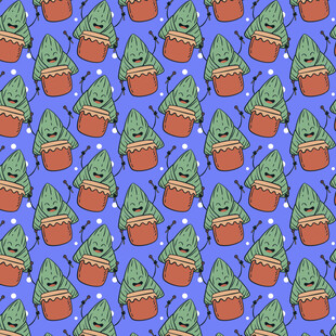 可爱粽子图案背景