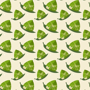 绿色粽叶无缝图案背景
