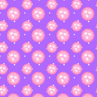 紫色底粉色病毒图案背景