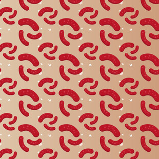 红色病毒图案背景