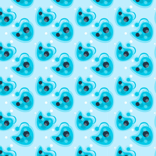 蓝色病毒图案背景