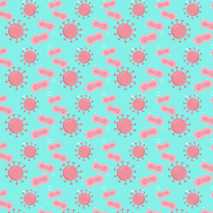 蓝粉病毒图案背景