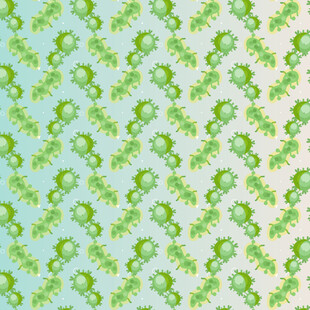  绿色病毒图案背景