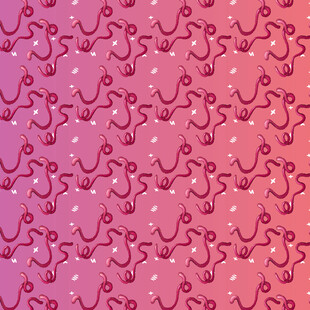 粉色渐变病毒图案背景