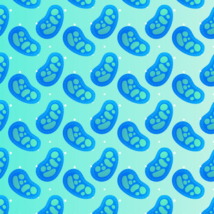 蓝色病毒图案背景