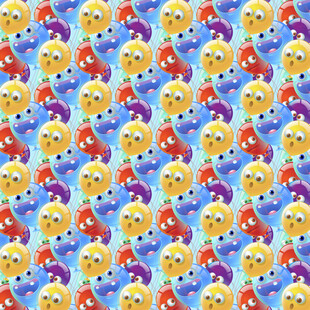 多彩气球表情图案背景