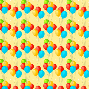 多彩气球图案背景
