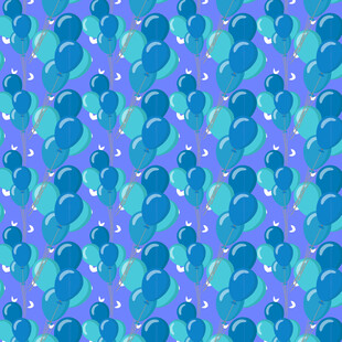 蓝绿色系气球图案背景