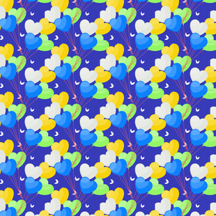 多彩气球图案背景