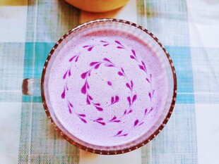 拉花米糊 紫薯汁