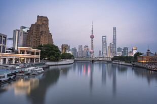 现代风上海外滩城市景观