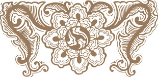 复古金色花卉装饰图案