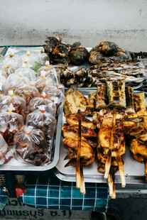 多样美味烧烤食材展示