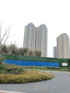 城市道路旁的高楼景观