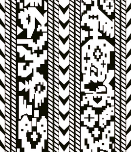 黑白几何民族风花纹图案