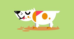 戴墨镜的卡通小狗