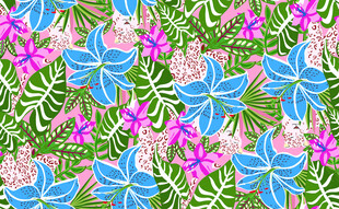 多彩花卉图案背景