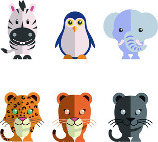 可爱卡通动物集合