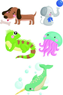 可爱卡通动物集合