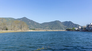 湖畔青山美景
