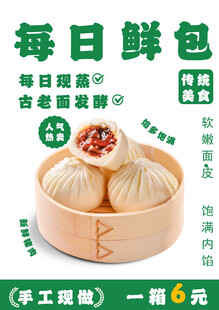 每日鲜包海报灯箱