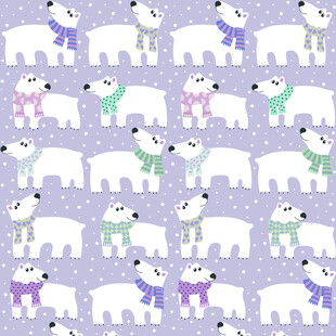 可爱北极熊图案背景