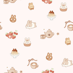 可爱甜点图案背景