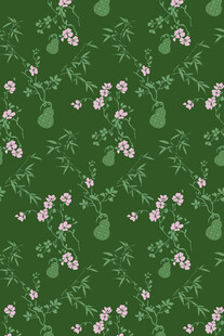 绿色花卉图案背景纹理