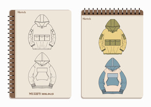 线圈本 2款入卫衣手稿