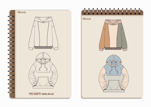 线圈本 2款入卫衣手稿