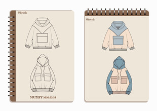 线圈本 卫衣手稿