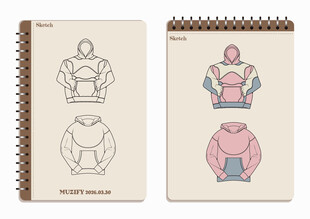 线圈本 卫衣手稿