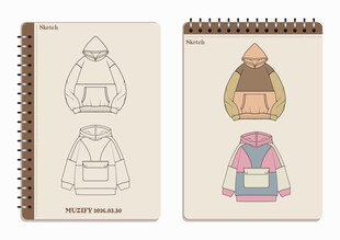 线圈本 卫衣手稿