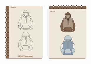 线圈本 卫衣手稿