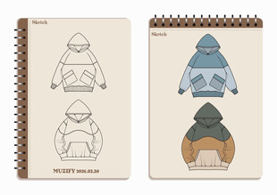 线圈本 卫衣手稿